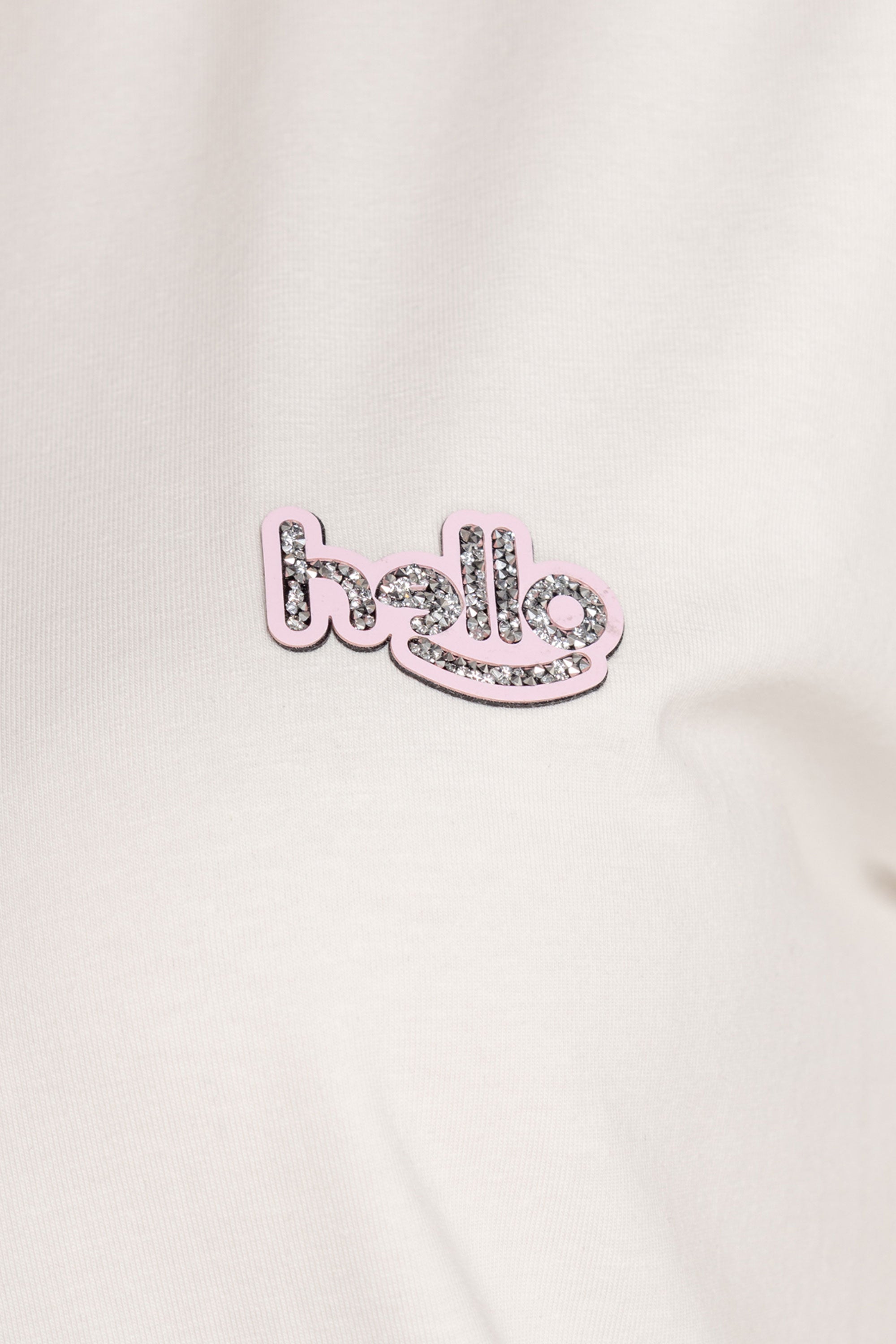 T-SHIRT HELLO ROSA MARFIL ORC-024