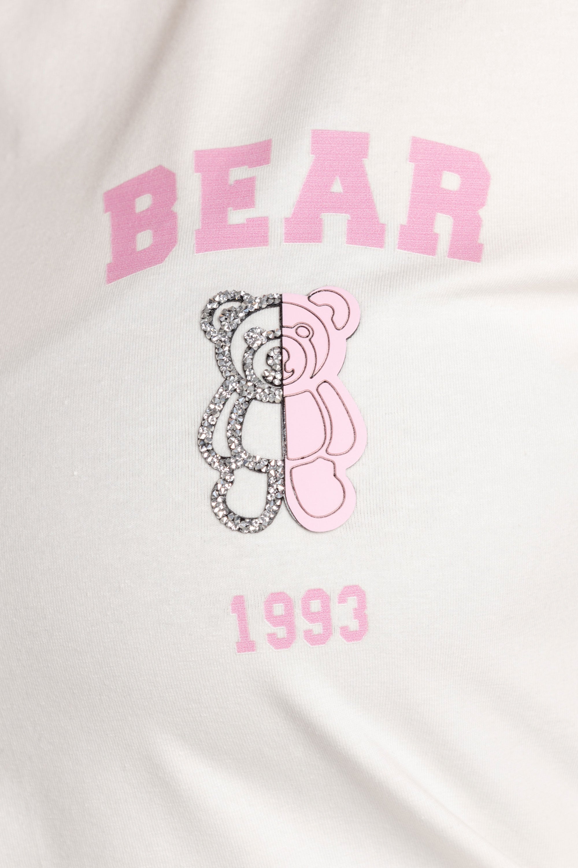 T-SHIRT BEAR ROSA MARFIL ORC-025