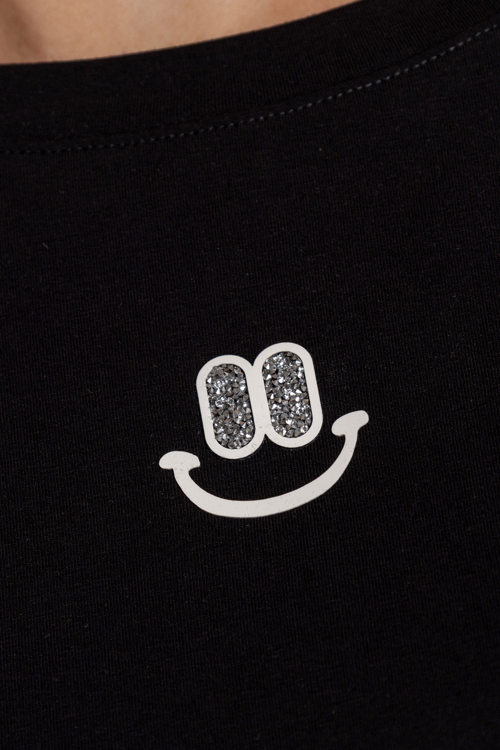 T-SHIRT SONRISA BLANCA NEGRO ORC-026