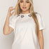 T-SHIRT CORAZON MIRELLA NEGRO MARFIL ORC-027
