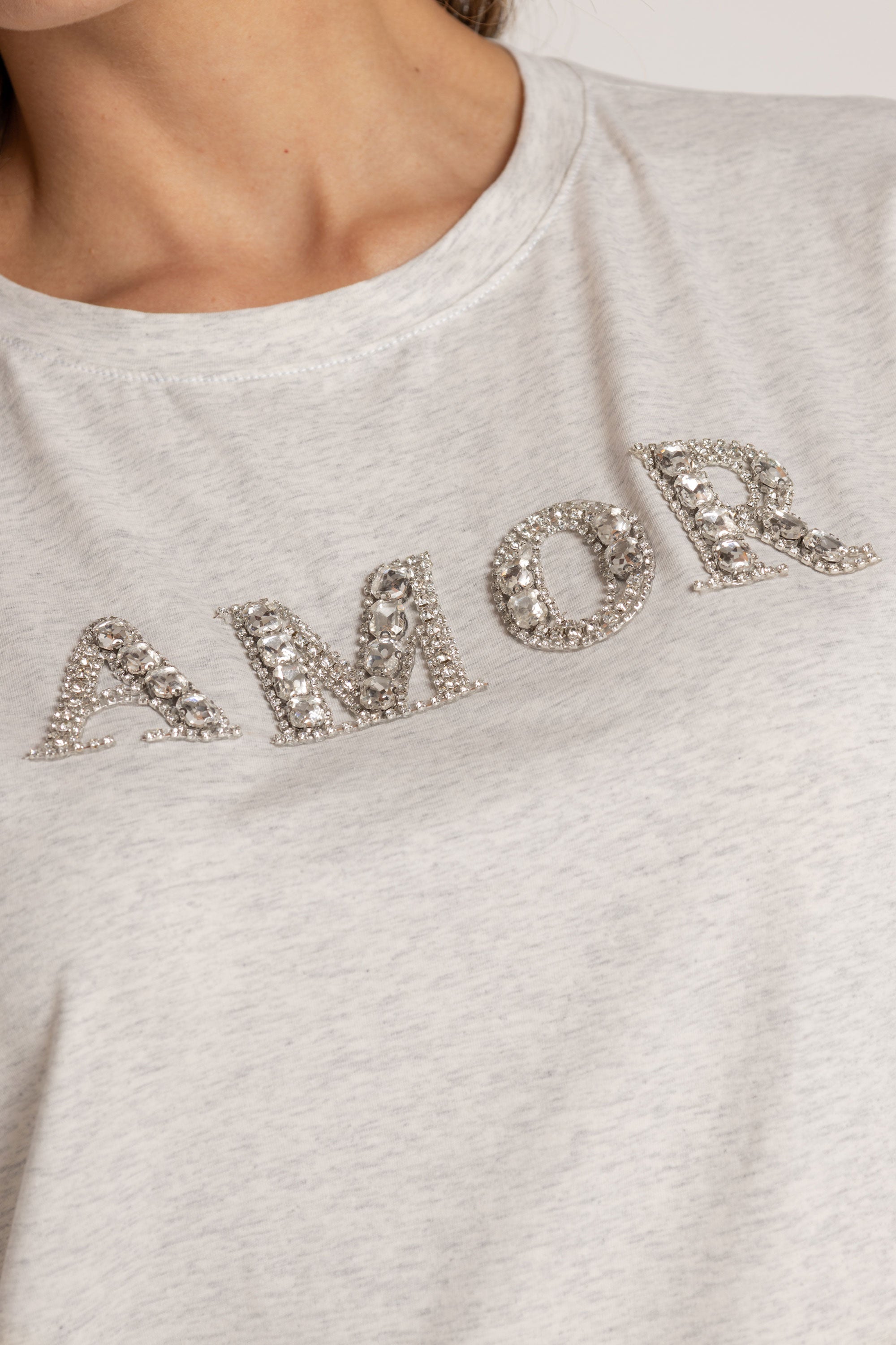 T-SHIRT AMOR PIEDRA DMC GRIS ORC-028