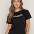 T-SHIRT AMOR PIEDRA DMC NEGRO ORC-028