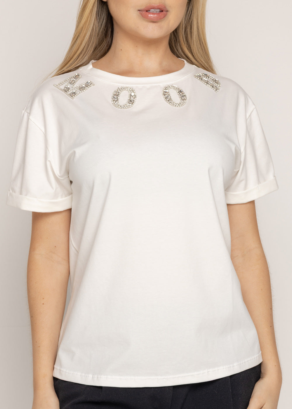 T-SHIRT MOOD PIEDRA DMC MARFIL ORC-029
