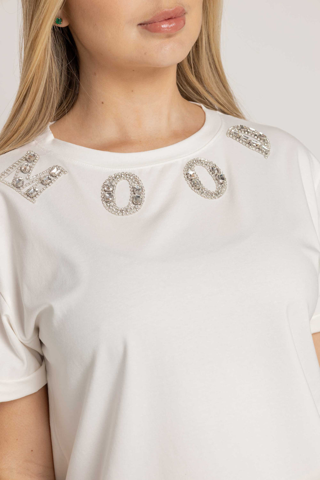 T-SHIRT MOOD PIEDRA DMC MARFIL ORC-029