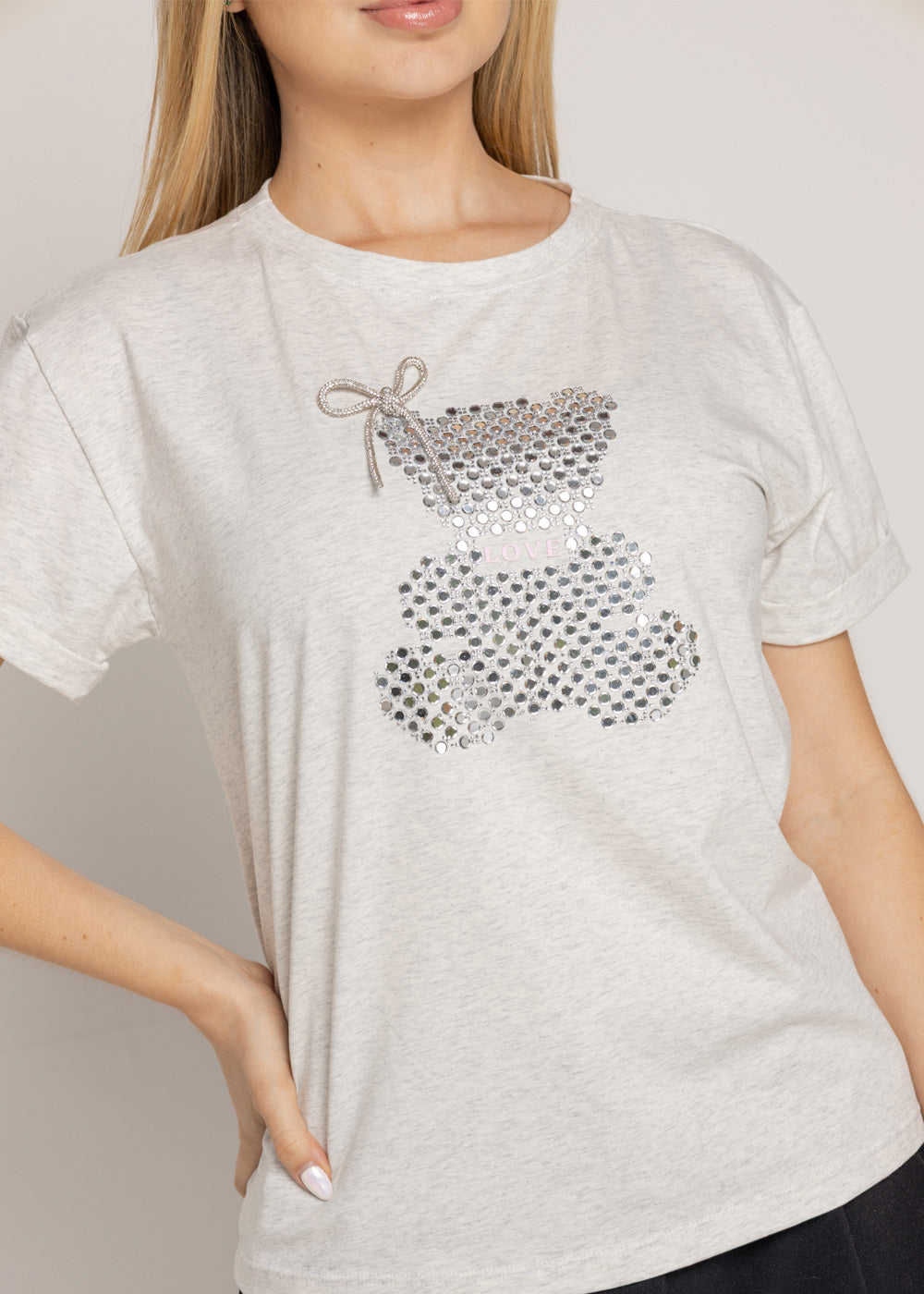 T-SHIRT OSO BRILLANTE DMC GRIS ORC-030