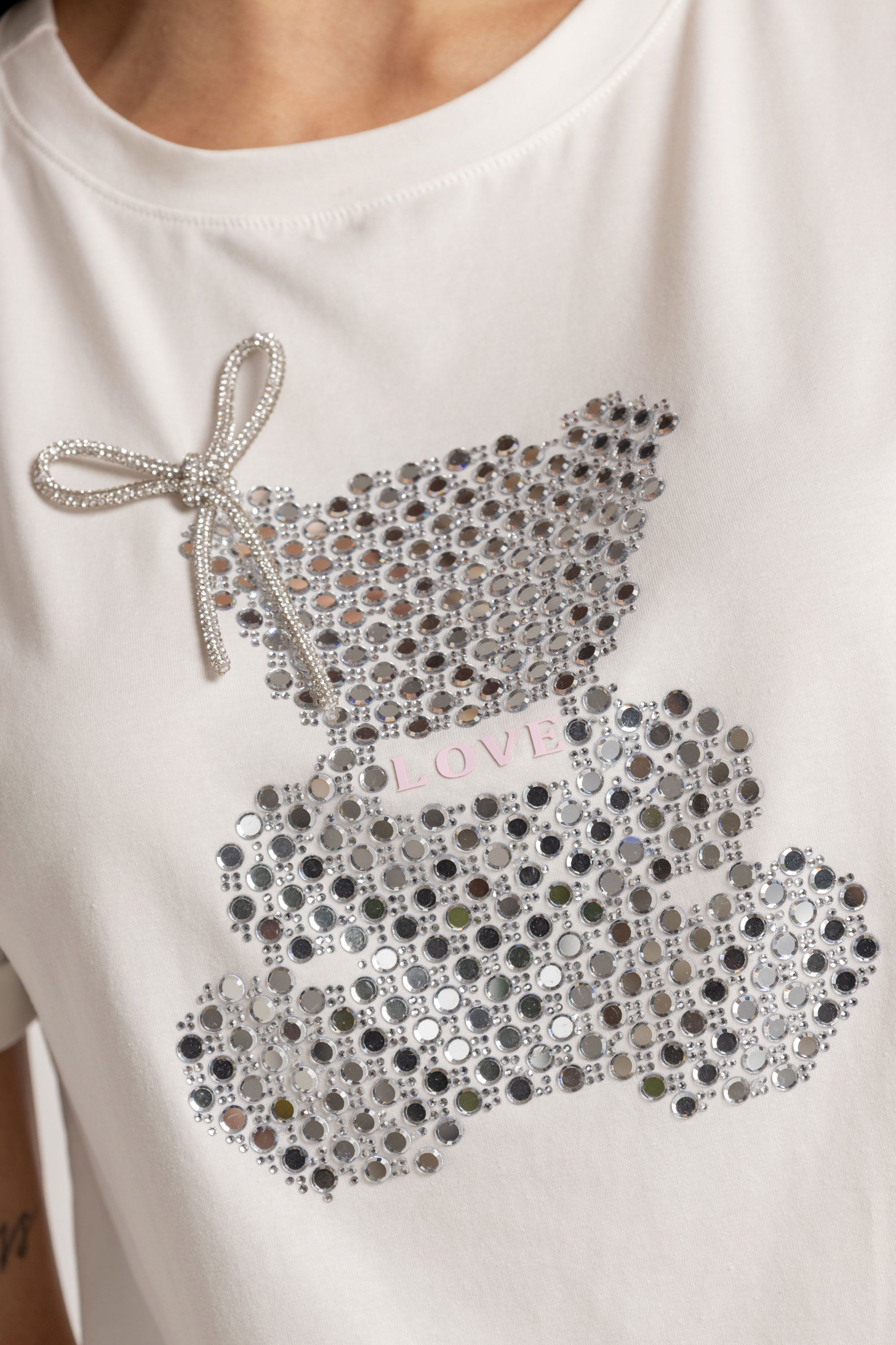 T-SHIRT OSO BRILLANTE DMC MARFIL ORC-030