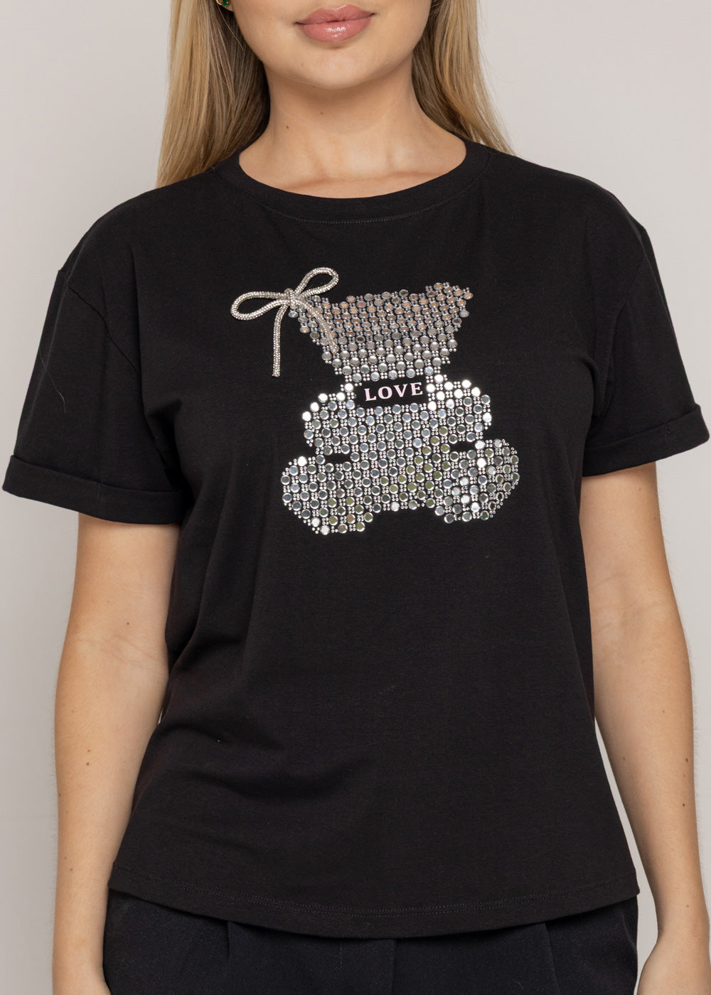 T-SHIRT OSO BRILLANTE DMC NEGRO ORC-030