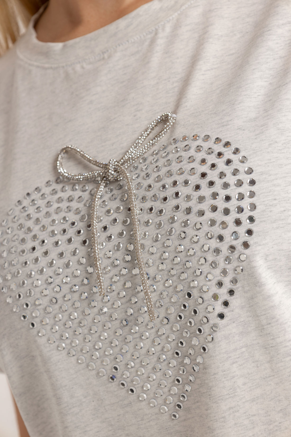 T-SHIRT CORAZON BRILLANTE DMC GRIS ORC-031