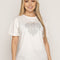 T-SHIRT CORAZON BRILLANTE DMC MARFIL ORC-031