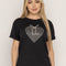 T-SHIRT CORAZON BRILLANTE DMC NEGRO ORC-031